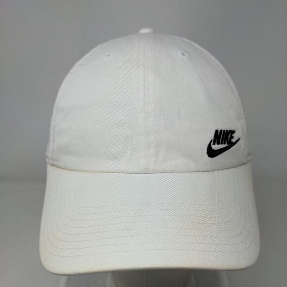 Nike Slideback Hat White OSFM Adjustable Embroidered Swoosh Heritage86 6 Panel - Picture 2 of 9